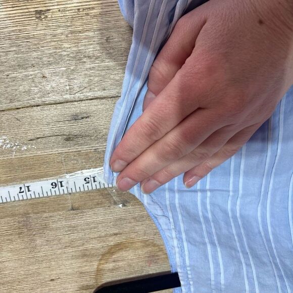 J. Crew Women's Striped Sleeveless Top Blouse Chambray Peplum Blue Size XXS - Picture 4 of 9